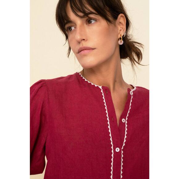 Sonmer Leonor Blouse in Cherry - Picture 3 of 5